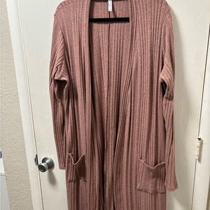 Long warm cardigan